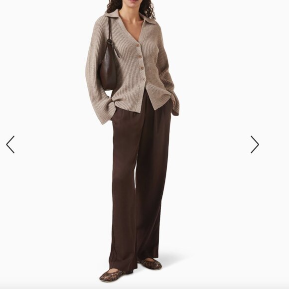 Reformation Mason Pant Brown - Petite 4 - Picture 4 of 5